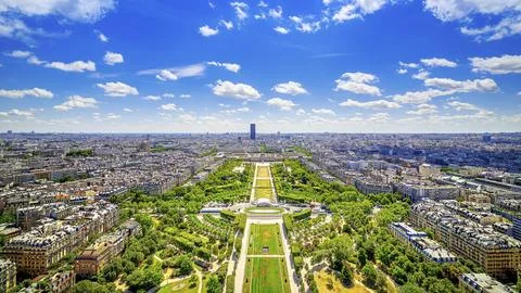 Panoramic view at central paris Foto stock
