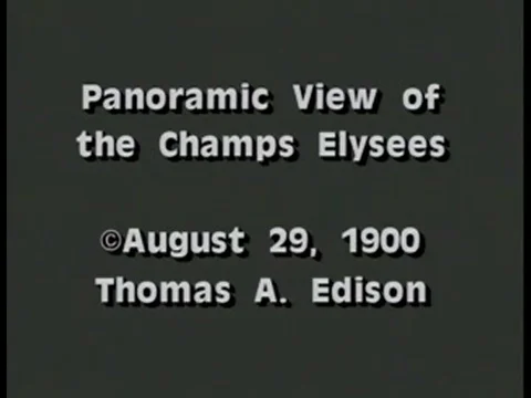 Panoramic view of the Champs Elysees during the Paris Exposition. Stock Footage 74777888