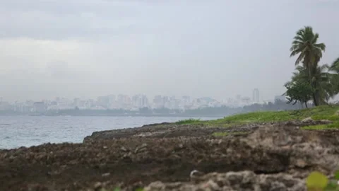 Panoramic view of the city in cloudy weather Stock Footage 156008169