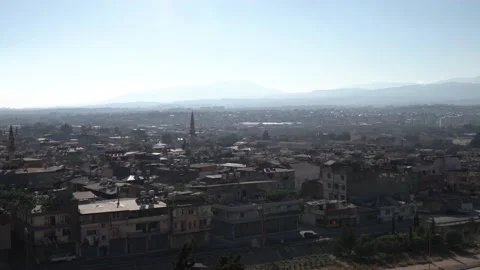 Panoramic view of the city of Hatay Video stock 142290342
