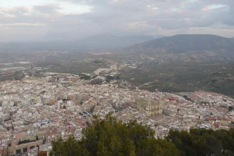 Panoramic view of the city of jaen Stock Photos
