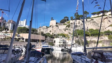 Panoramic view of city of Monte Carlo, Monaco Stock Footage 291519937