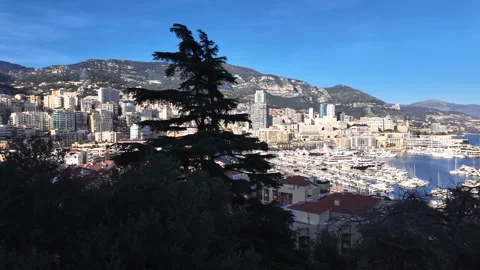 Panoramic view of city of Monte Carlo, Monaco 스톡 동영상 330767191