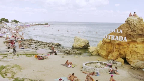 Panoramic view of the city of Odessa in Ukraine. Stock Footage 198299971