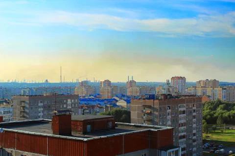 Panoramic view of the city Stock Photos