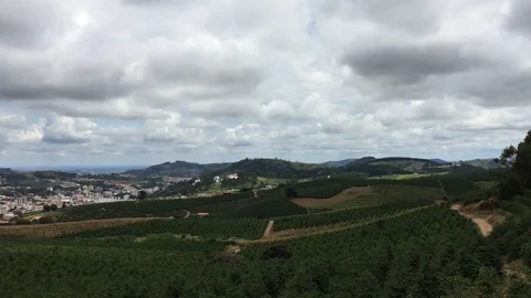 Panoramic view of the city of Serra Negra Stock Footage 85609312