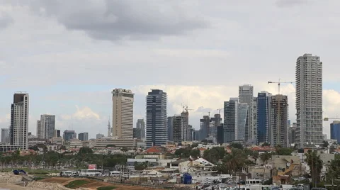 Panoramic view of the city of Tel Aviv Stock Footage 57734147