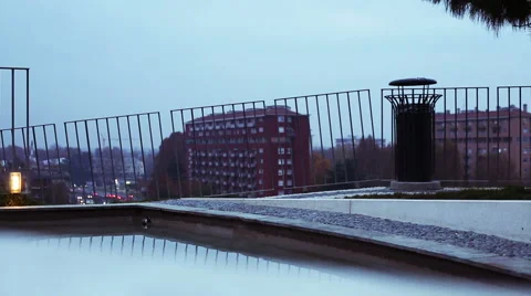 Panoramic view of the city from the top of a park Stock-Footage 57848565