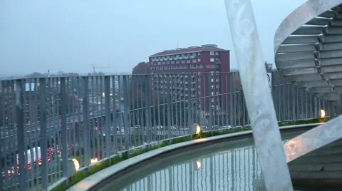 Panoramic view of the city from the top of a park Stock-Footage 57849587