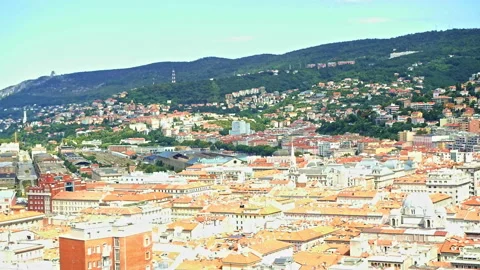 Panoramic view of the city of Trieste Stock Footage 161982751
