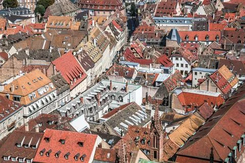 A panoramic view of the city's many rooftops from the Cathedral Notre Dame .. Foto stock