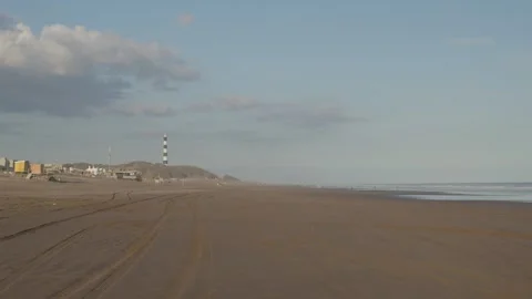 Panoramic view. Claromeco beach. Stock Footage 252133291