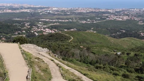 Panoramic view of the coast in the distance Stock Footage 276660023