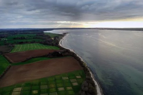 Panoramic view of the coast Stock Photos
