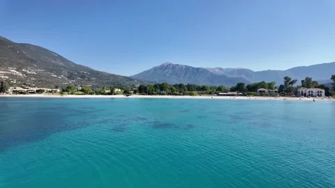 Panoramic view of coastline of Lefkada, Greece Stock Footage 285608625