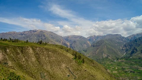 Panoramic View from Colca Canyon Stock Footage 96808714