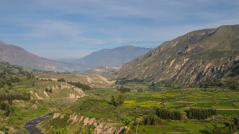 Panoramic View On Colca Canyon Stock Footage 96809211