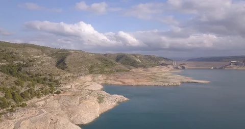 Panoramic view of Collection, calm water surrounded by nature Видео 115590400