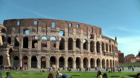 Panoramic view of Colosseum Rome Video stock 61748170