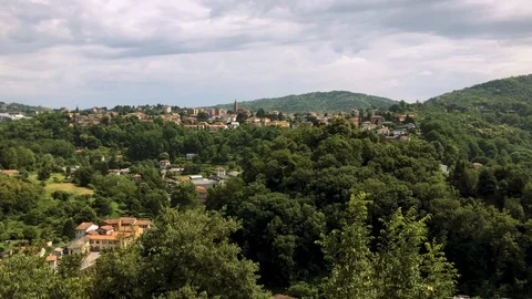 Panoramic View of Como City in Lombardy - Italian Prealps Видео 117634851