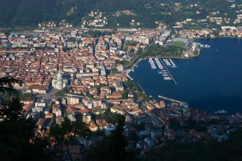 Panoramic View of Como, Italy Stock Photos