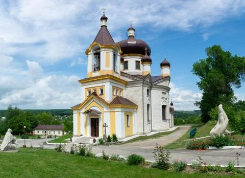 Panoramic view of Condrita Monastery in Republic of Moldova Stock Photos
