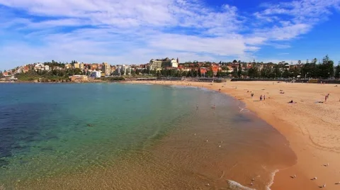 Panoramic view of Coogee Beach, Sydney in 4k 動画素材 50990414