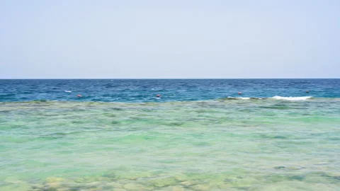 Panoramic view on coral beach of the red sea. Stock Footage 154653258
