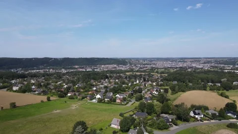 Panoramic view of countryside town Stock-Footage 158923973