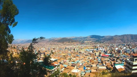 Panoramic view of Cusco city, Peru Stock Footage 115105959