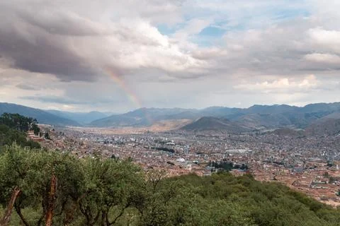 Panoramic View of Cusco City, Peru - Historic Landscape Stock Photos