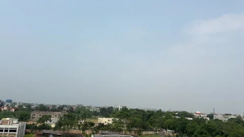 Panoramic View of Cuttack City Skyline from Elevated Building in Odisha India Video stock 338040467
