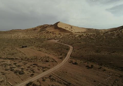 Panoramic view to the desert Stock Photos