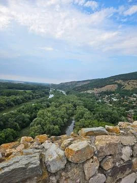 Panoramic View from Devin Castle Stock Photos