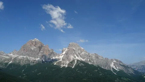 Panoramic view on the Dolomites mountains Stock Footage 204724470
