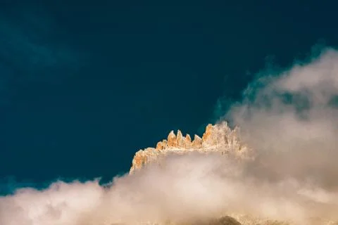 Panoramic view on Dolomites, Punta dei Tre Scarperi. Stock Photos
