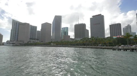 Panoramic view of downtown Miami, Florida Video stock 47551990
