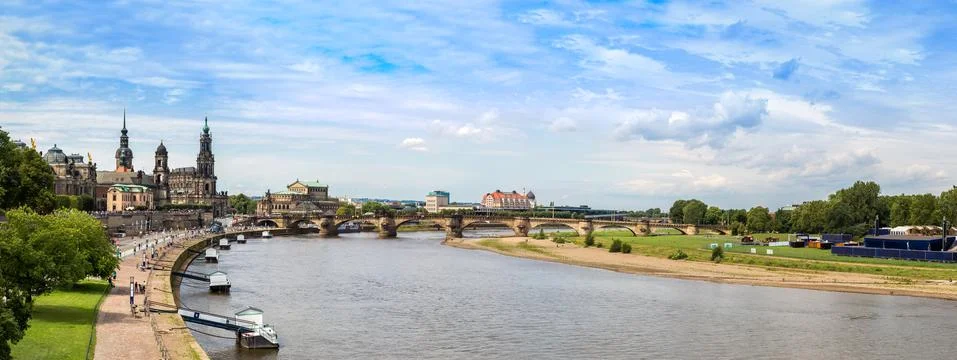 Panoramic view of Dresden Foto stock