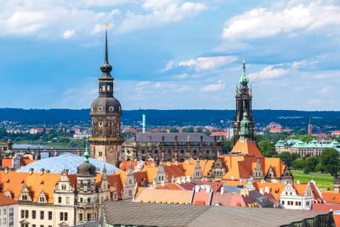 Panoramic view of Dresden Foto stock