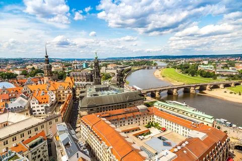 Panoramic view of Dresden Stock-Fotos