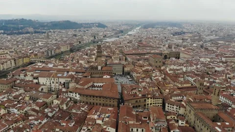 Panoramic view from a drone in Florence Stock Footage 144838662