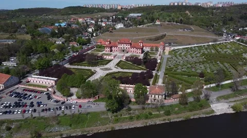 Panoramic View From Drone On The TROYA CASTLE, PRAGUE Czech Republic Stock Footage 154053477