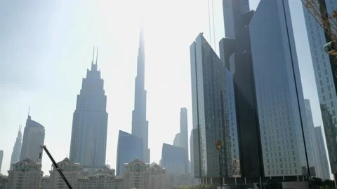 Panoramic view on Dubai Financial district Stock Footage 226776896