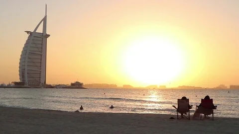 Panoramic view of Dubai Stock Footage 72902258