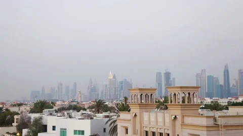 Panoramic view of Dubai Stock Footage 162775432