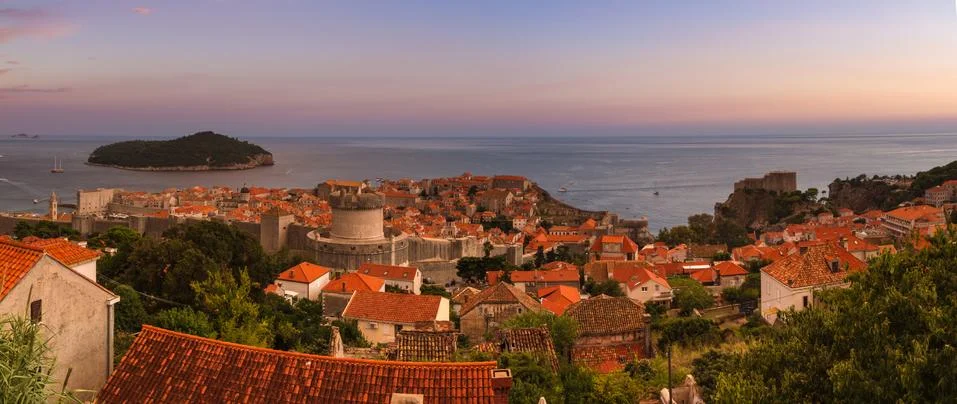 Panoramic view of Dubrovnik Stock Photos