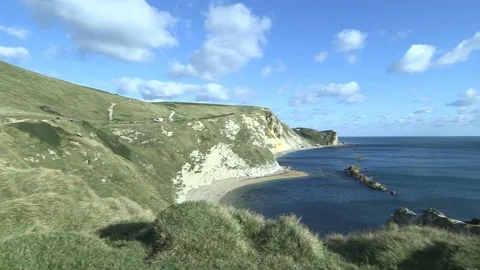 Panoramic View by Durdle Door Arch Stock-Footage 71774864