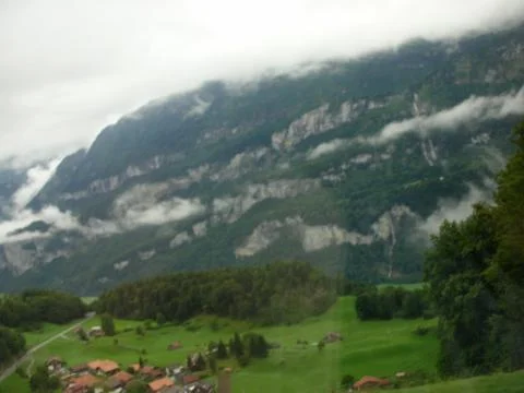 A panoramic view during a road trip in mountain range Stock Photos