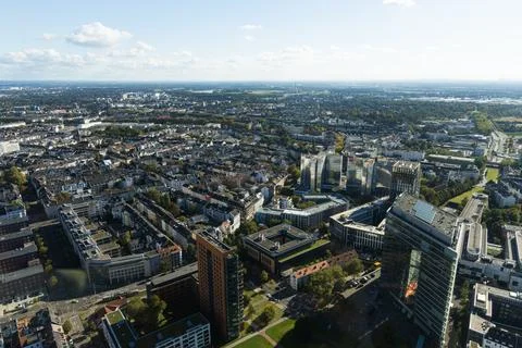 Panoramic view of the  Dusseldorf Stock Photos