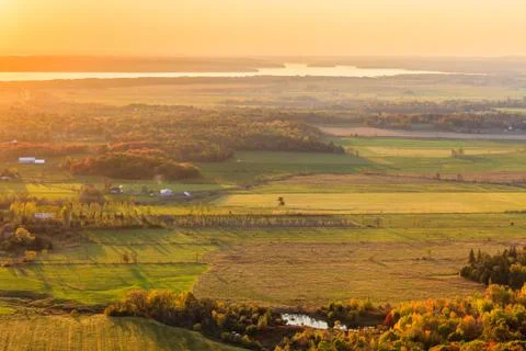 Panoramic view of Eardley Escarpment in the fall Stock Photos